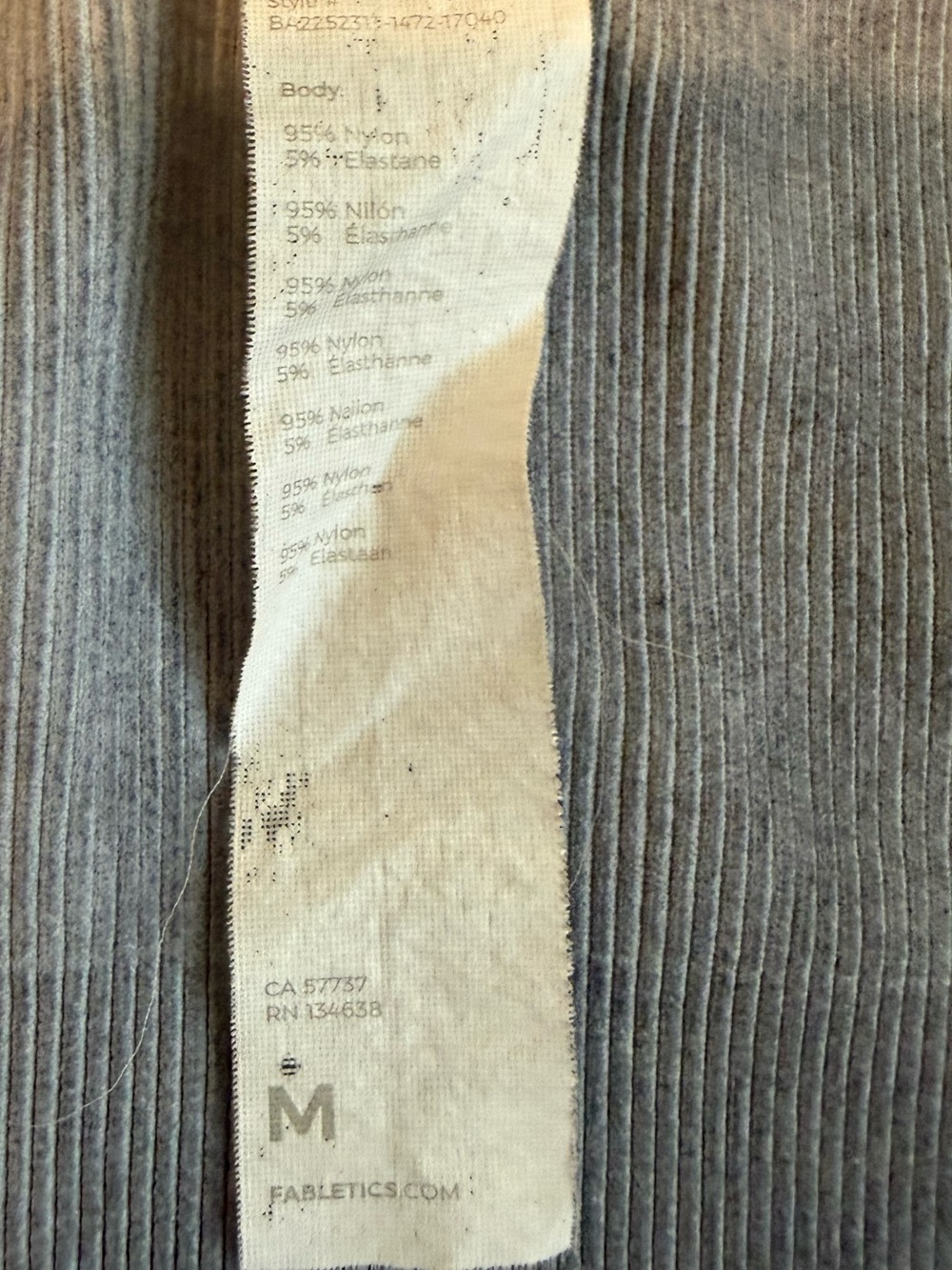Fabletics x Maddie Ziegler Christa Asymmetric Sports Bra Raincloud Gray M - Picture 5 of 5